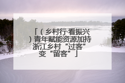 （乡村行·看振兴）青年赋能资源加持 浙江乡村“过客”变“留客”