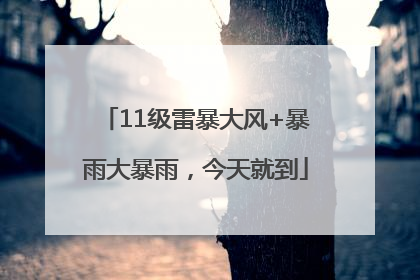 11级雷暴大风+暴雨大暴雨，今天就到