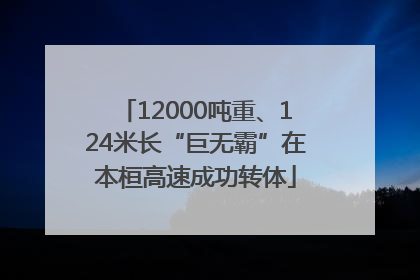 12000吨重、124米长“巨无霸”在本桓高速成功转体