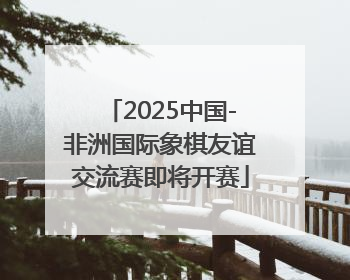2025中国-非洲国际象棋友谊交流赛即将开赛