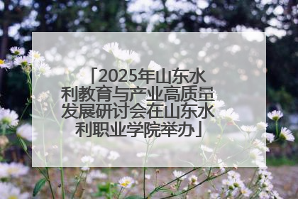 2025年山东水利教育与产业高质量发展研讨会在山东水利职业学院举办