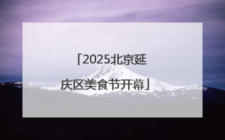 2025北京延庆区美食节开幕