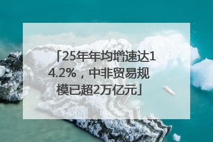 25年年均增速达14.2%，中非贸易规模已超2万亿元