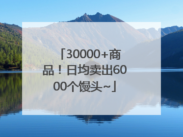 30000+商品！日均卖出6000个馒头~
