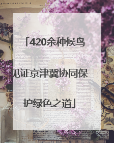 420余种候鸟见证京津冀协同保护绿色之道