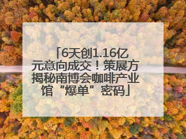 6天创1.16亿元意向成交！策展方揭秘南博会咖啡产业馆“爆单”密码