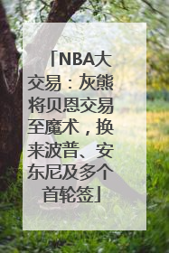 NBA大交易：灰熊将贝恩交易至魔术，换来波普、安东尼及多个首轮签